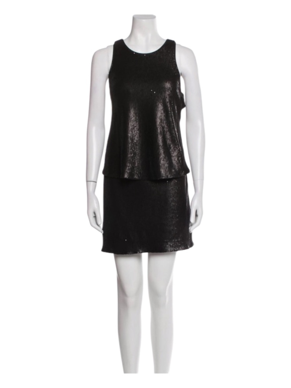 Halston Heritage Scoop Neck Mini Dress Black | Size: M | US 6 NWT